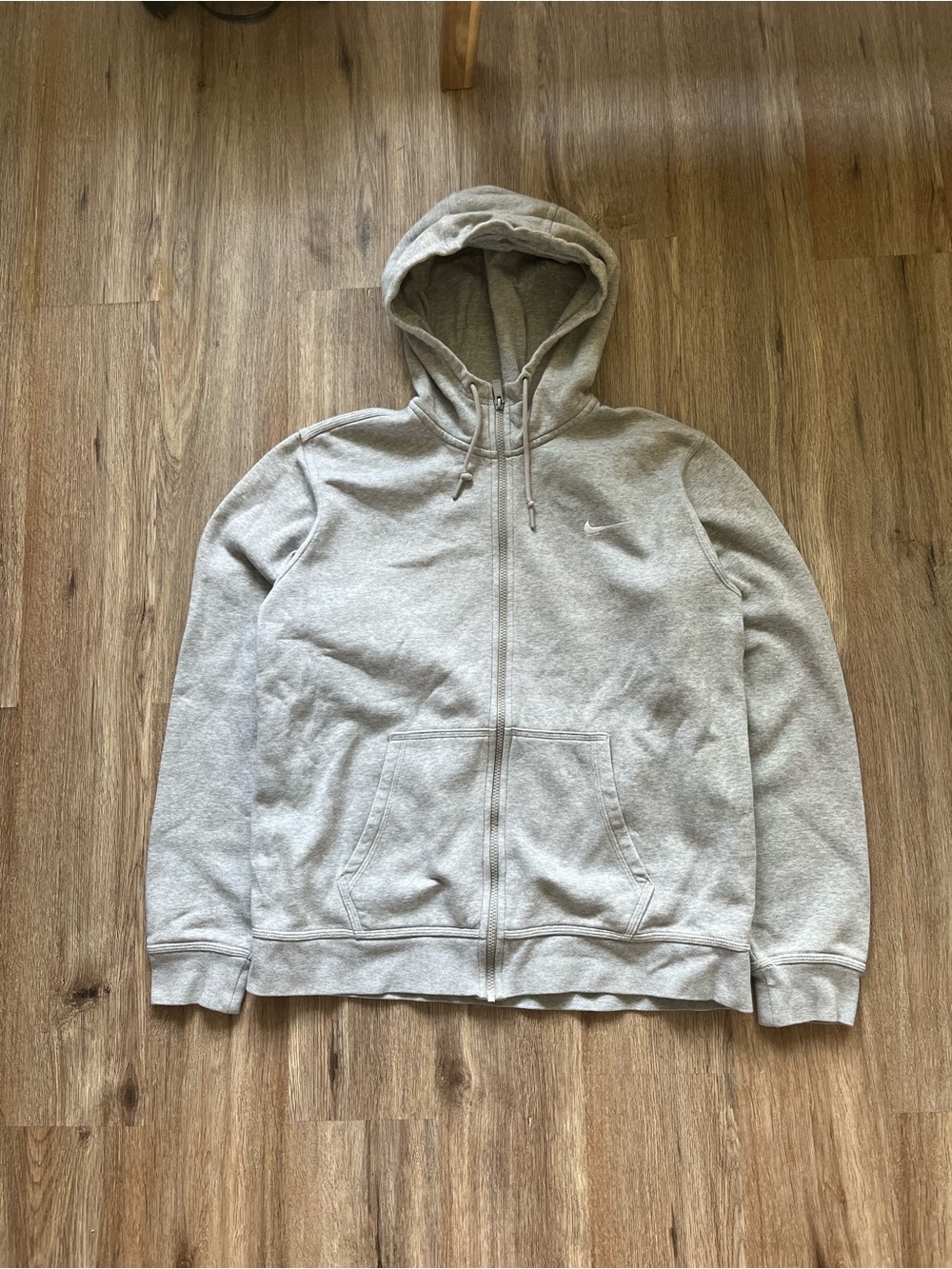 Nike Light Gray Full-Zip Hooded Sweatshirt